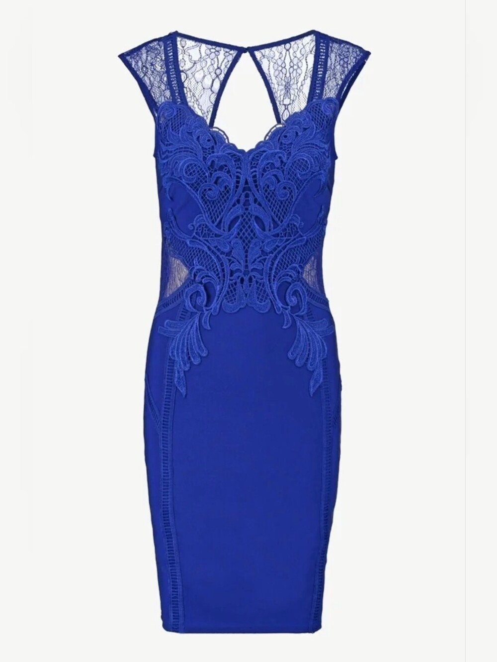 Lipsy Royal Blue Lace-Applique Dress